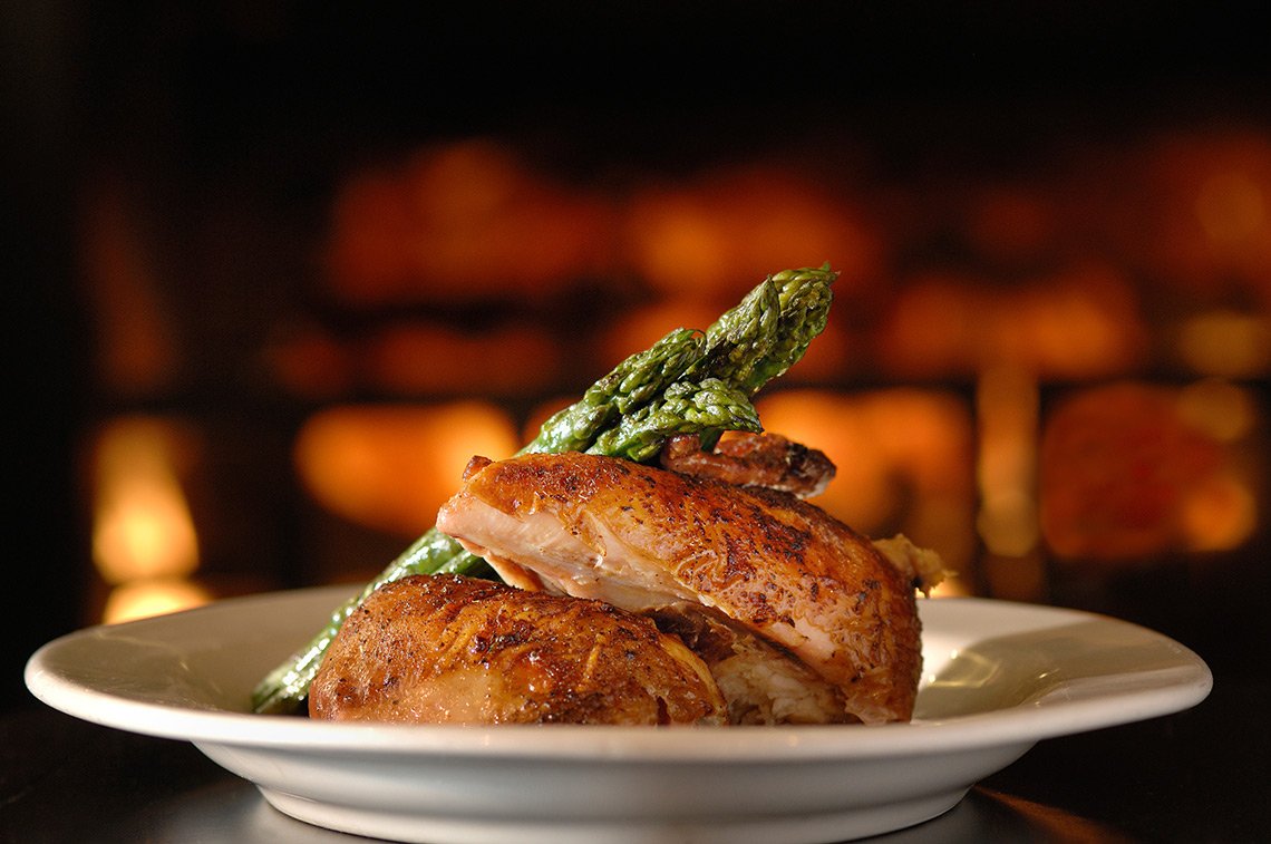 Hospitality food photo of chicken and asparagus at Chester's in Rochester MN