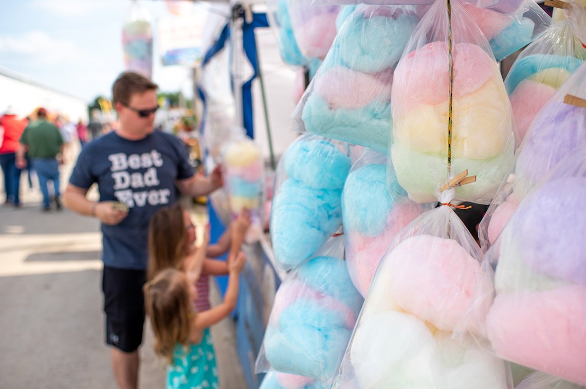 Editorial photo of cotton candy at Rochester Mn fair