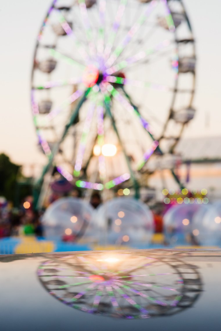 Editorial photography of fair rides in Rochester mn